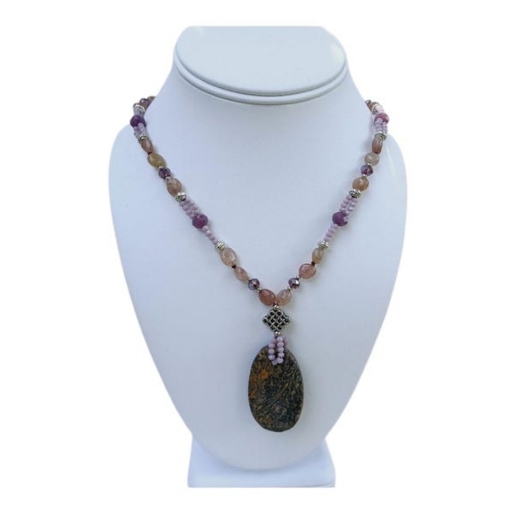Leopard Jasper Necklace: Amazonite & African Turquoise